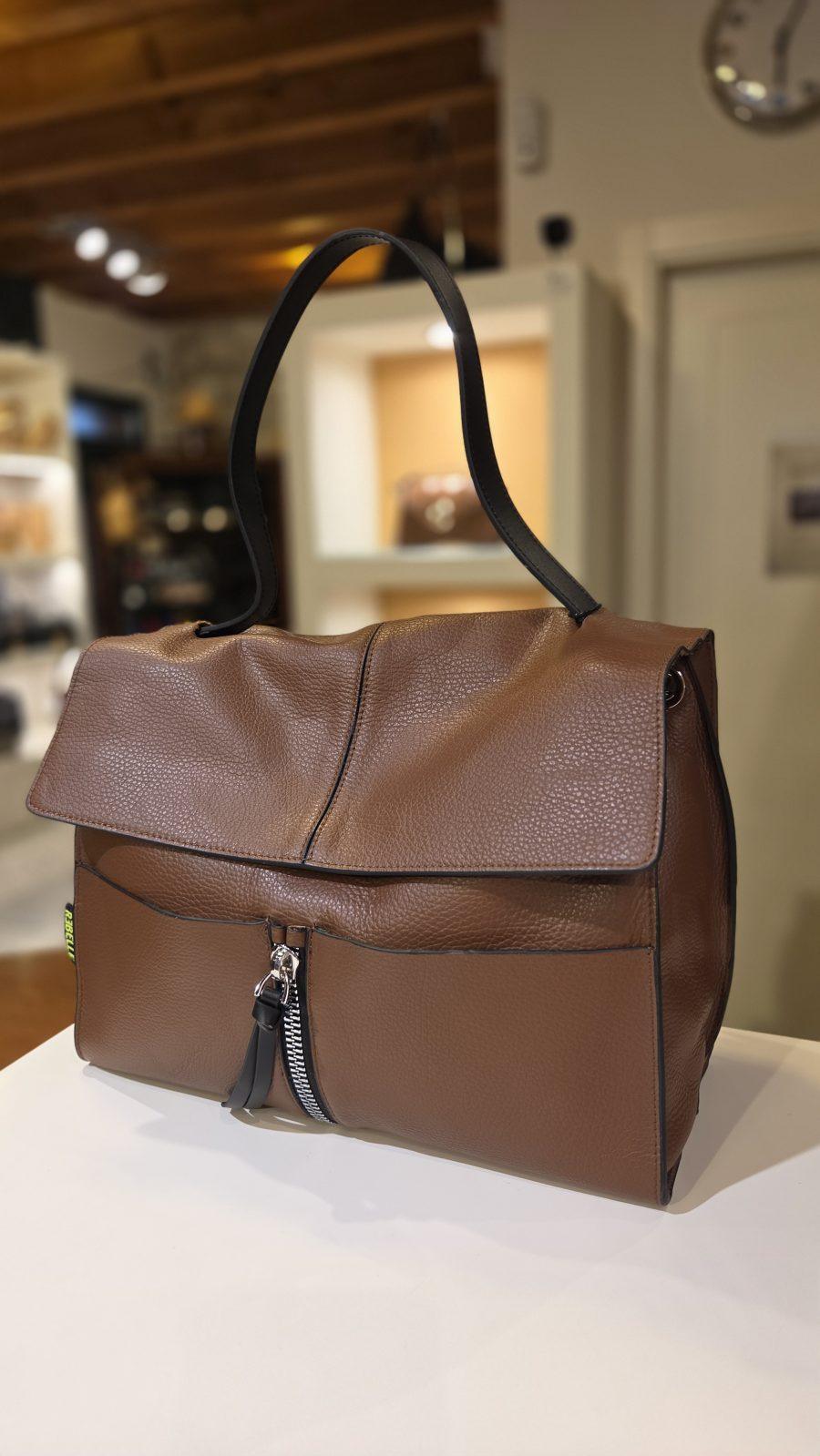 Borsa a spalla REBELLE CLIO SATCHEL L REB0001P00010012 in colore CHOCOLATE