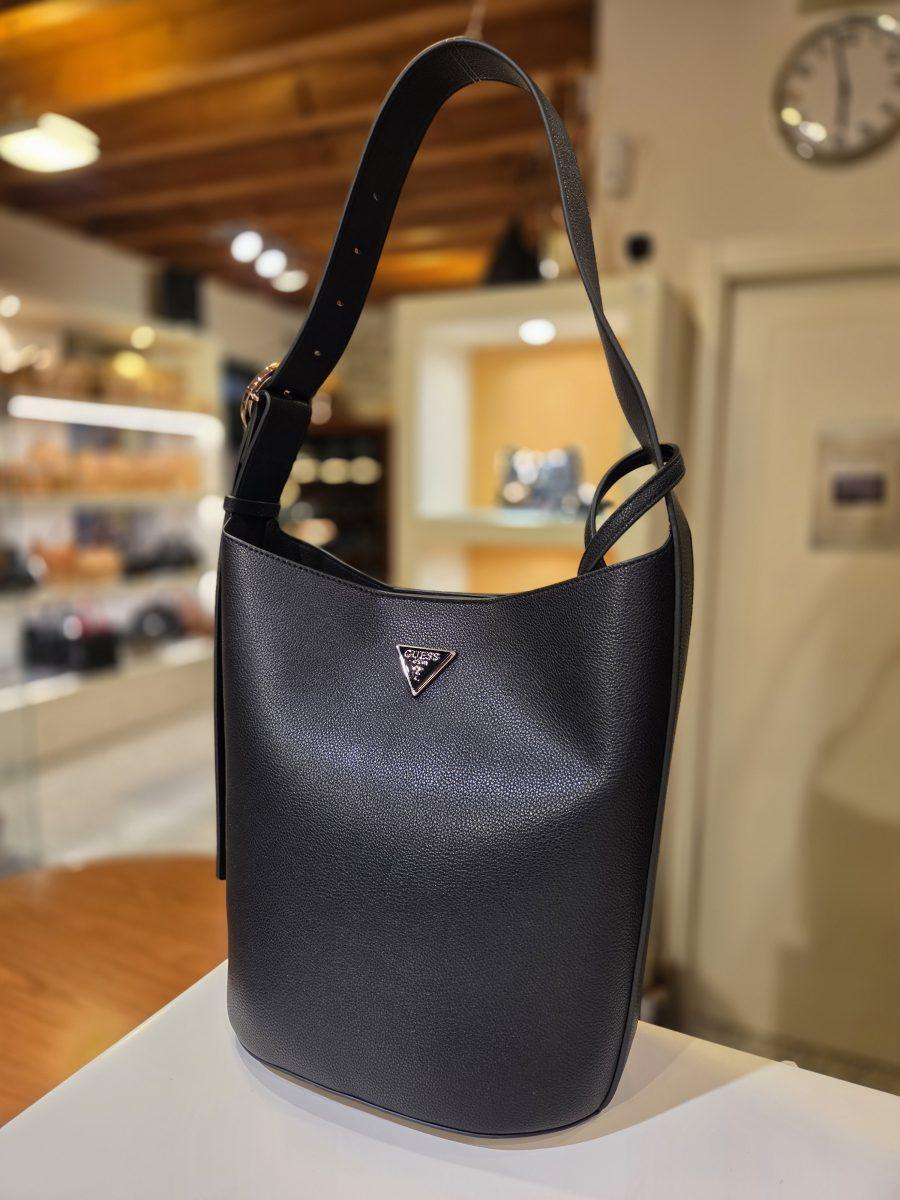 Shopper con pochette interna GUESS MERIDIAN HWBG6974040 in colore BLACK